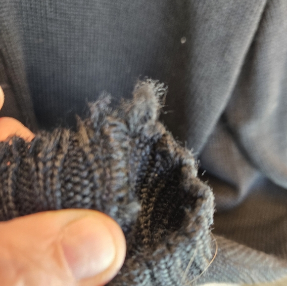 Vintage John Dunlap Womens sz 40 Black Knit Sweater Cardigan Front Button - Picture 7 of 12